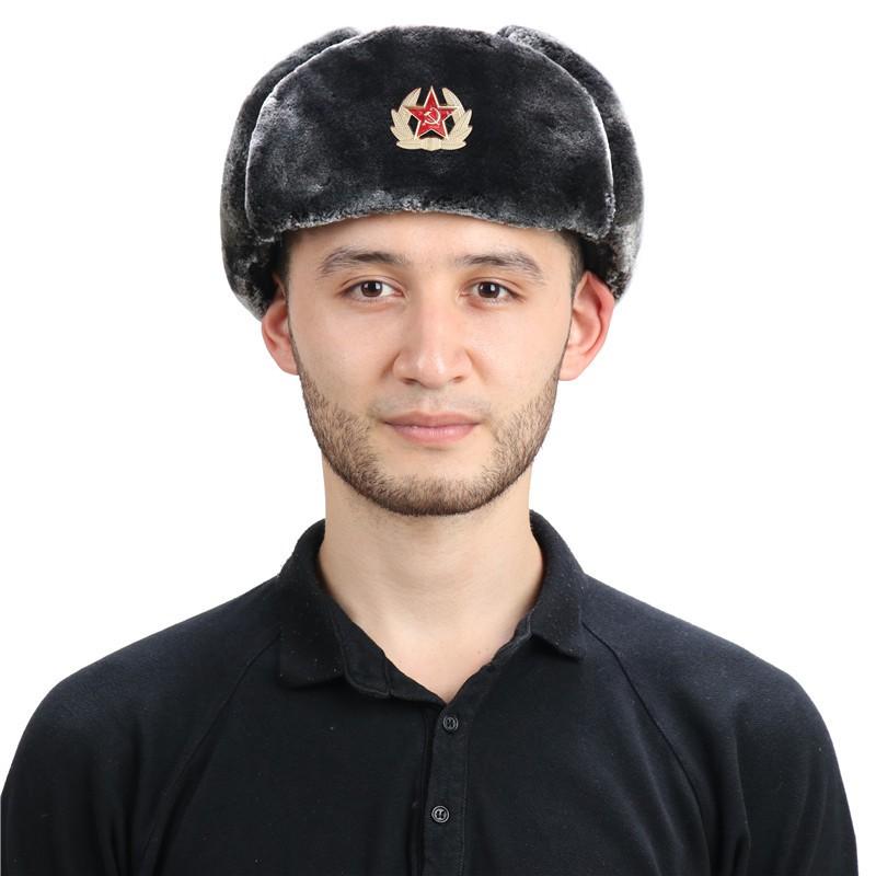 Зимняя теплая флисовая военная шапка-бини с защитой ушей для использования на улице в холодную погоду