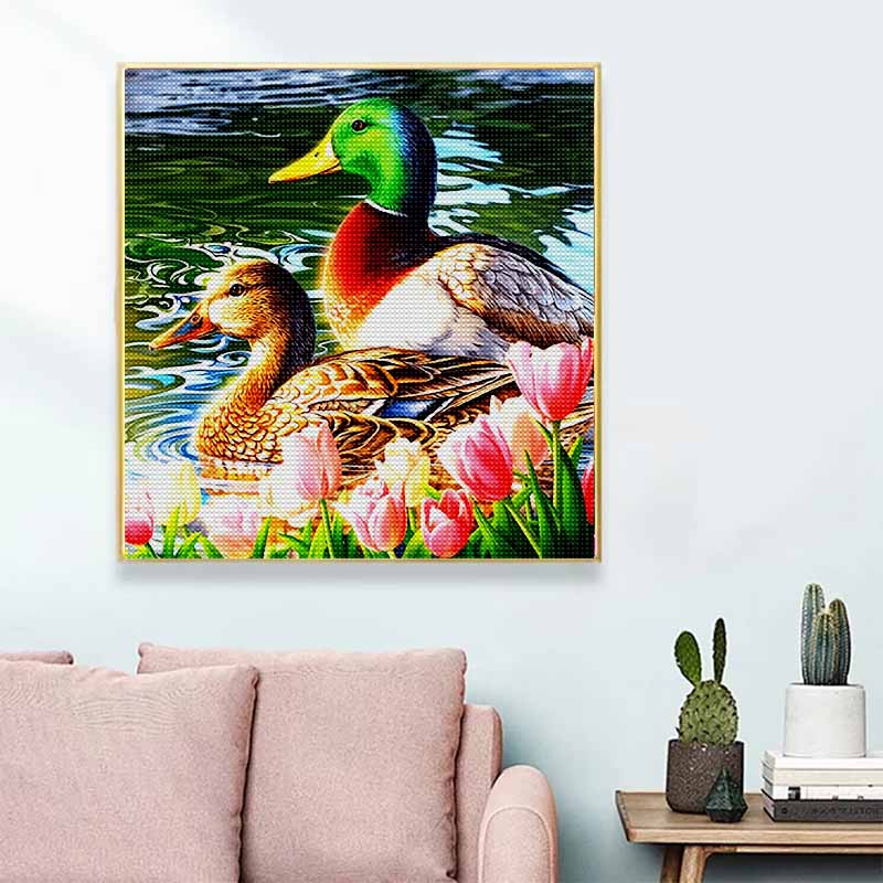 New Arrival 5D DIY Full Circle Diamond Painting "Duck" Embroidery Cross Stitch Home Decor Gift