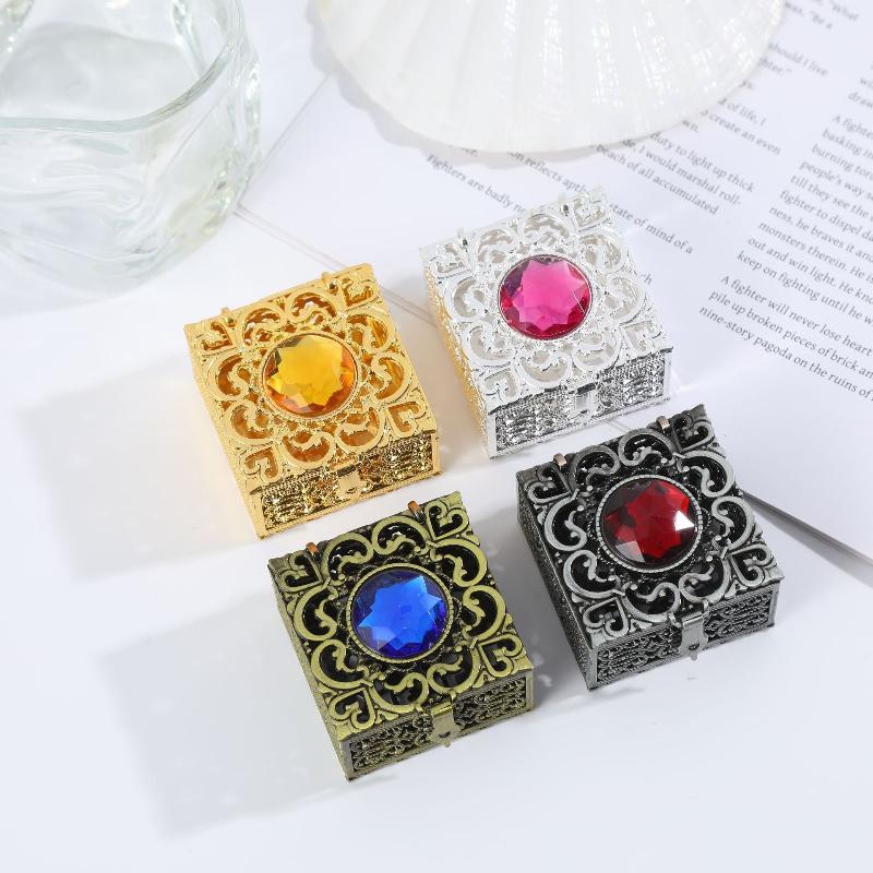 Exquisite Small Jewelry Box Elegant Silver Jewelry Case Jewelry Storage Box