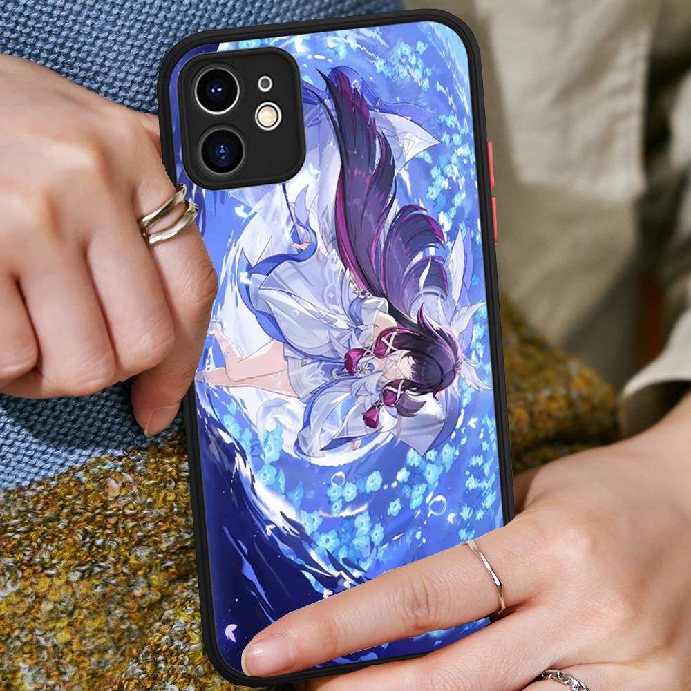 Чехол для телефона Genshin Impact Коломбина Для iPhone 16 15 14 11 12 13 Pro Max Plus 12 XS Max Задняя крышка Матовый чехол