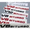 Chrome V8 BITURBO V8BITURBO Letters Car Fender Badges Emblems Sticker Decal