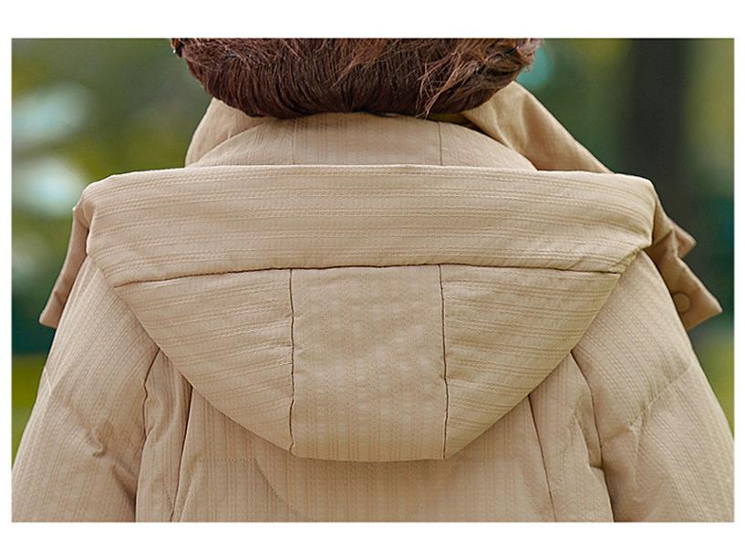 Mom's 2023 Fleece-Lined Winter Jacket - Mid-Length Cotton-Padded Coat for Middle-Aged & Elderly Women.