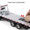 1:32 Road Rescue Engineering Vehicle Model Toy Metal Diecast Platform Trailers Sound Light Doors Opened Pull Back for Boys Gifts