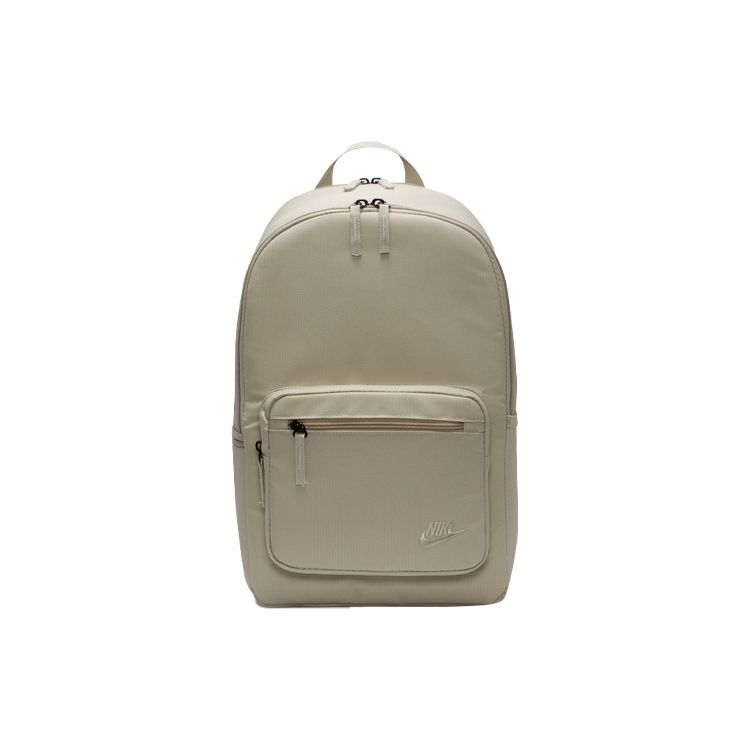 Nike Basic Small Logo Solid Color Zipper Fabric Backpack Unisex Backpack Light-Khaki DB3300-230