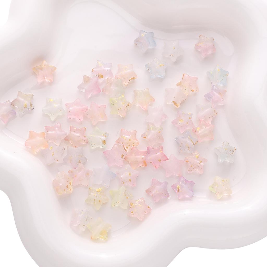 50Pcs Acrylic Star Beads For DIY Necklace Bracelet Earrings Jewelry Making Craft Accessories