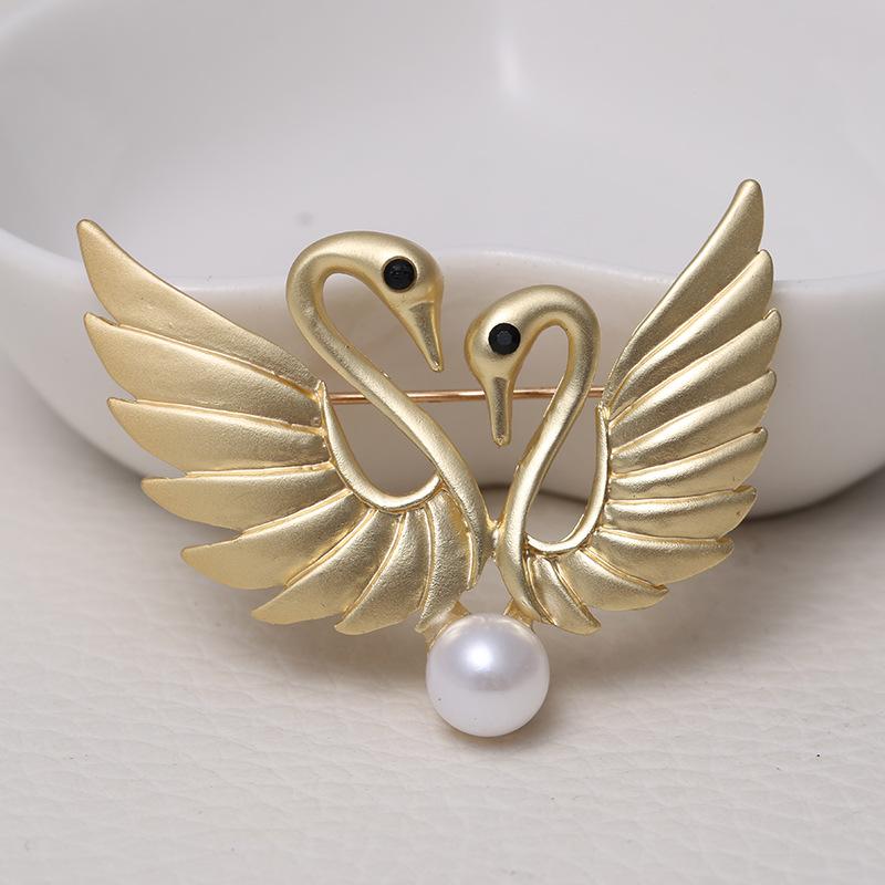 Благородная матовая брошь Ya Gold Brooch Ya Silver Brooch Temperament Clothing Accessories