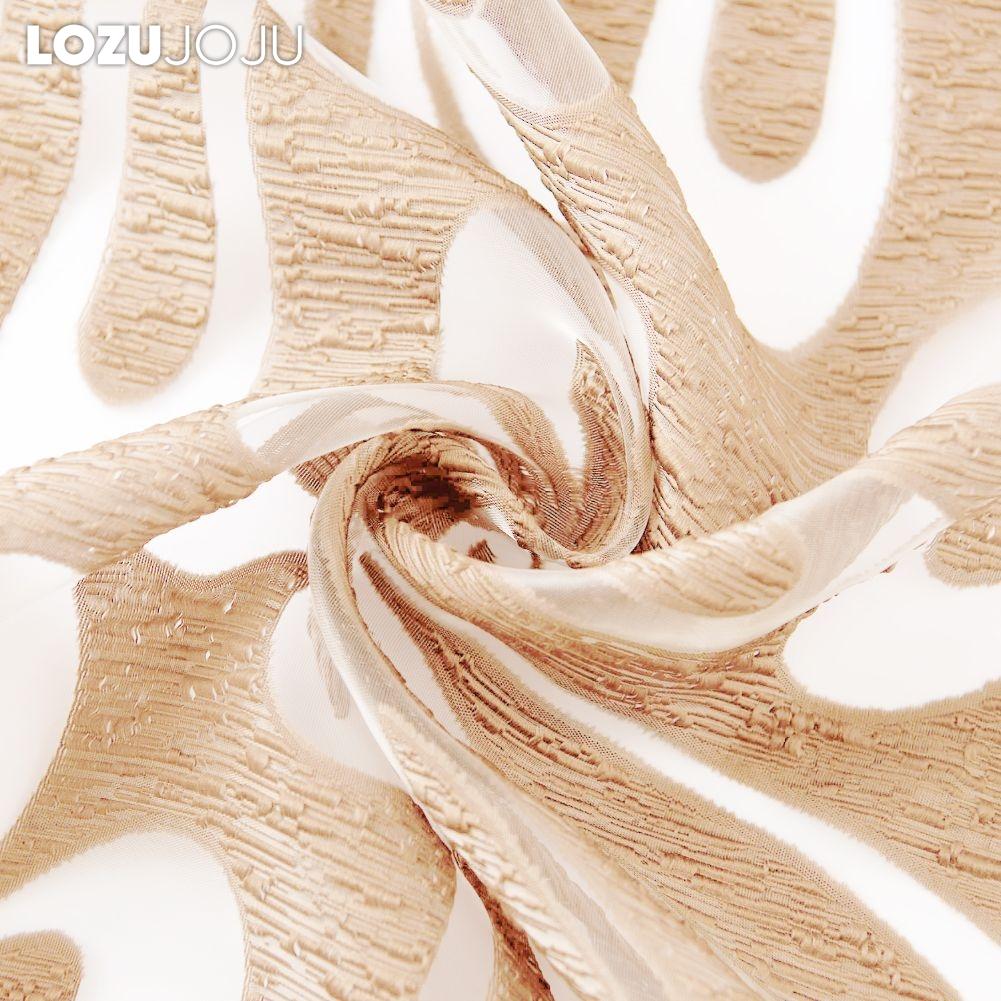 1PC LOZUJOJU European Jacquard Lightweight Fabric Valance Bead Border Curtain Head for Bedroom Living Room Window Decoration Home Decor