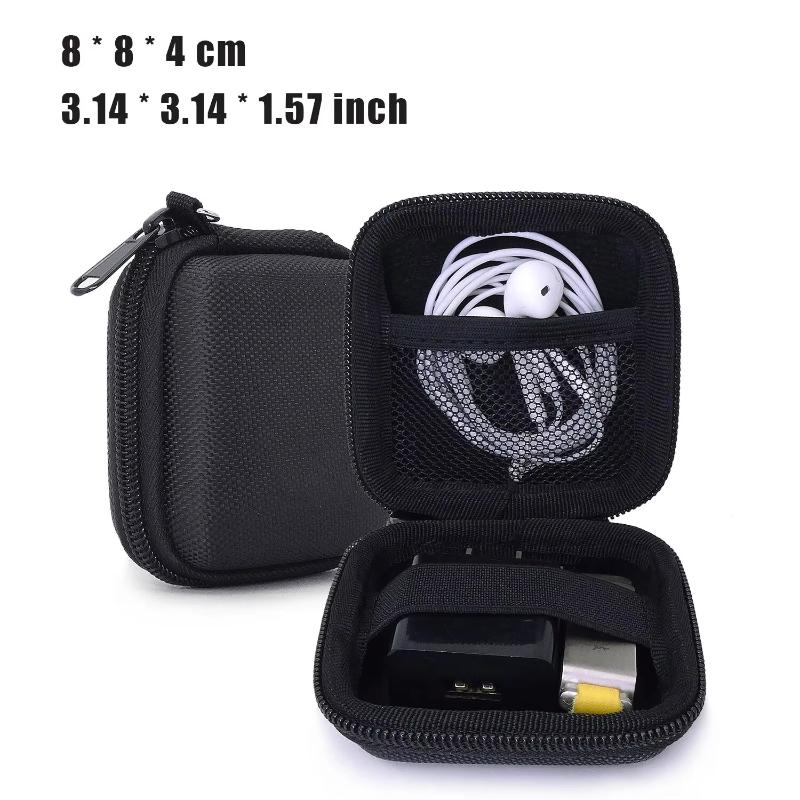Mini Portable Eva Storage Bag Pouch Carrying Bag Zipper Earphone Case For Airpod Earphone/Phone/Charging Cable Accessories