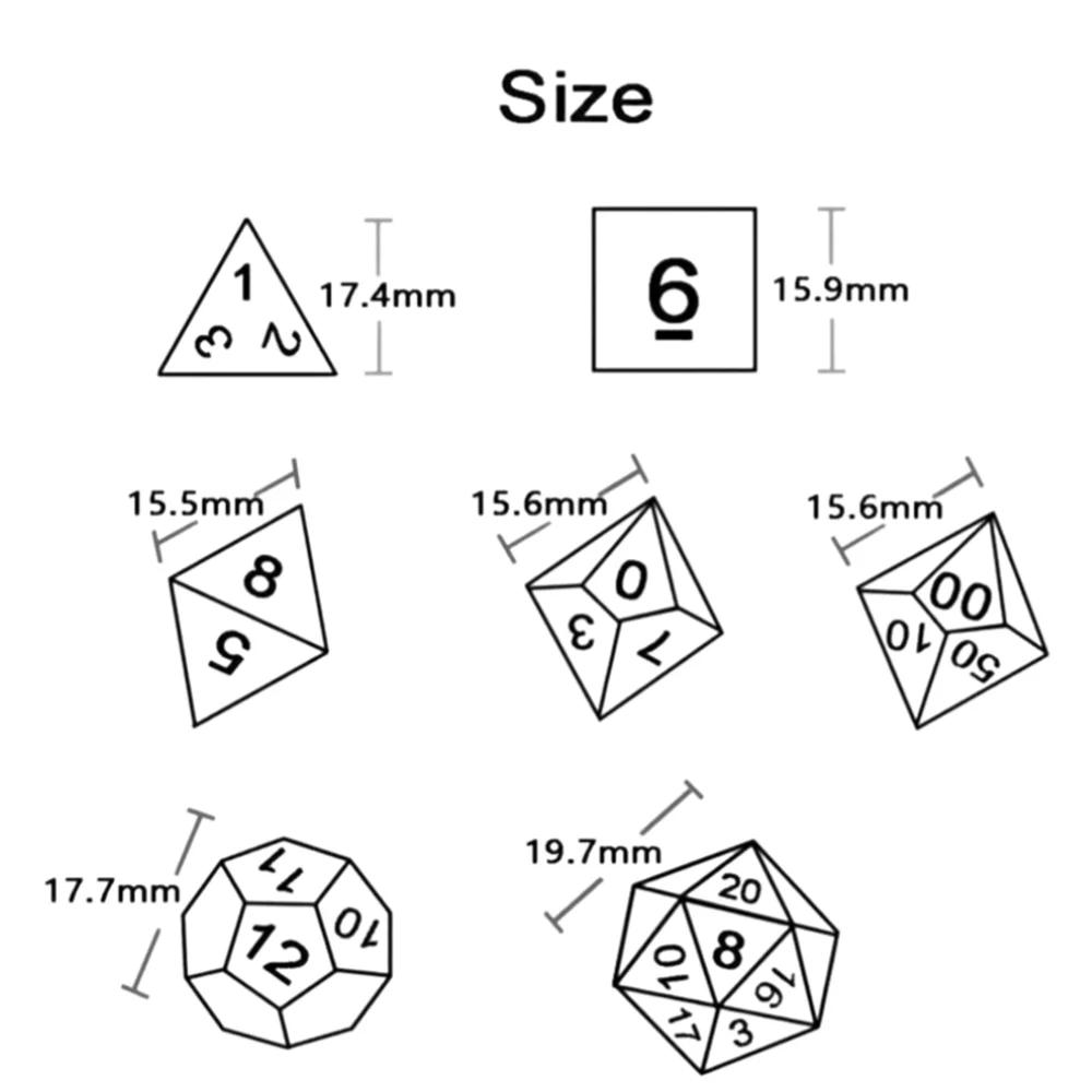Игровые кости DND, ролевые игральные кости, набор кубиков для смешивания цветов с сумкой, 9 различных стилей, доступных для портативных игрушек, DND, RPG, TRPG, игры