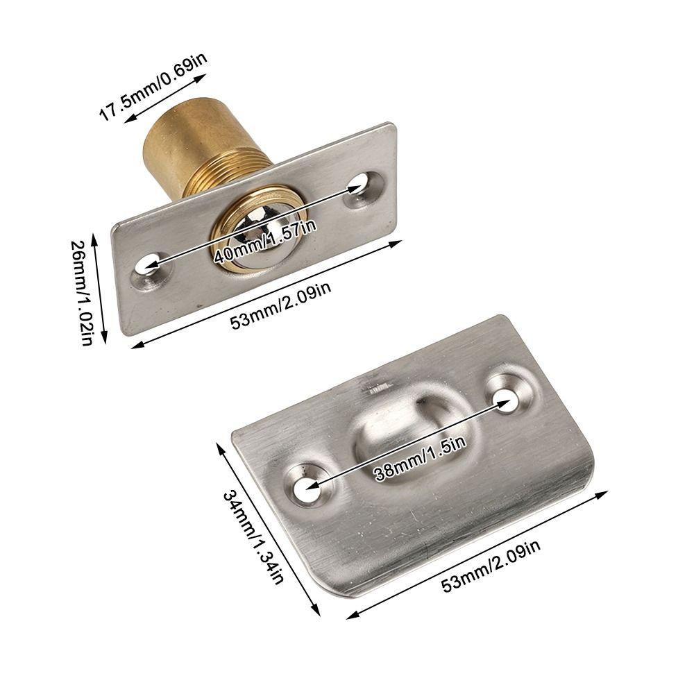 6pcs Stainless Steel Adjustable Ball Catch Silver Closet Ball Latch Door Ball Catch Interior Doors