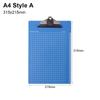 1Pcs Blue Writing Pad Board A4/A5/A6 Menu Bill Folder New Clip File Organize  Paper Ticket Storage