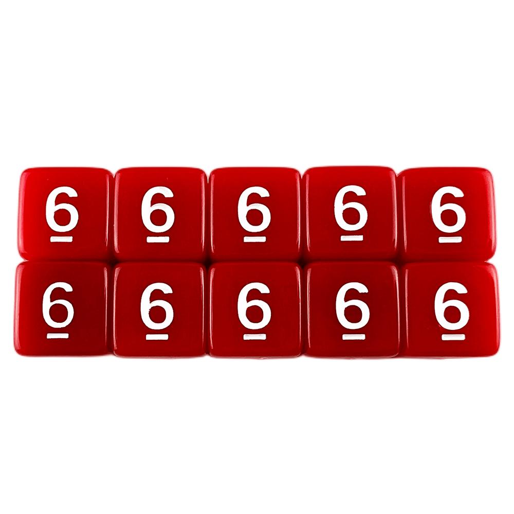 Многогранные игральные кости 10 шт. 6-гранные игральные кости цифровые игральные кости для ролевой игры DND настольные игровые аксессуары