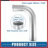 3" 76mm OD 500mm Length Aluminum Alloy L Shape Bend Elbow Intercooler Pipes New