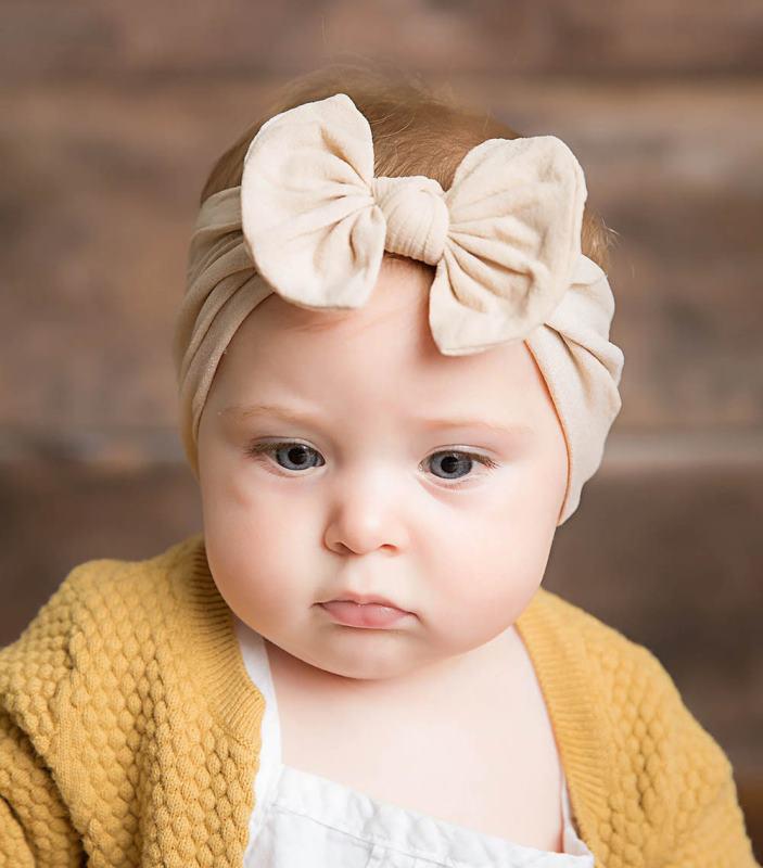 Cute Bows Baby Headband Elastic Hairband Baby Hair Accessories Born Baby Girl Headbands Turban