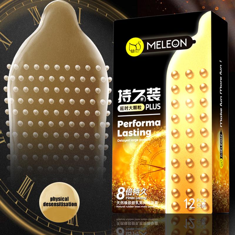 MELEON 12 шт. большие точки длительный плюс презерватив взрослые секс-игрушки отсроченная эякуляция пенис насадки презервативы контрацепция 52 мм