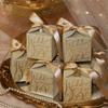 20PCS With Pearl Ribbon Bow Chocolate Candy Boxes  Wedding Birthday Party Supplies