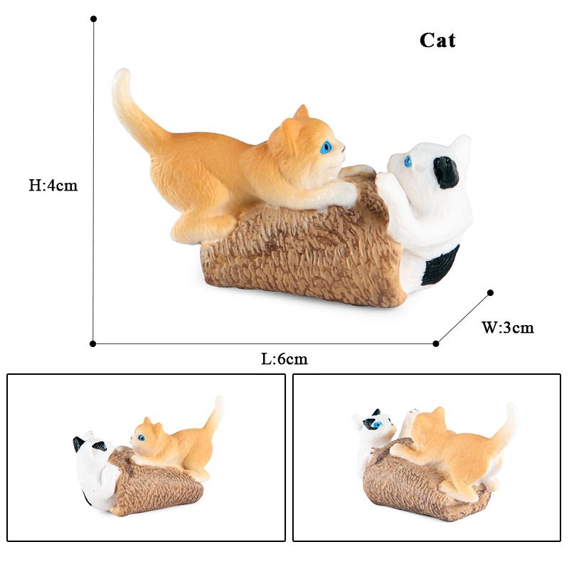 Oenux Кошачий игровой комплекс Китти Бобтейл Сиамский Сфинкс Регдолл Модель Фигурка Фигурка Милое украшение Домашнее животное Детская игрушка Подарок