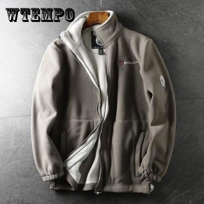 Норвежское функциональное уличное морозостойкое хлопковое пальто мужское плюс размер осенне-зимняя теплая флисовая флисовая куртка