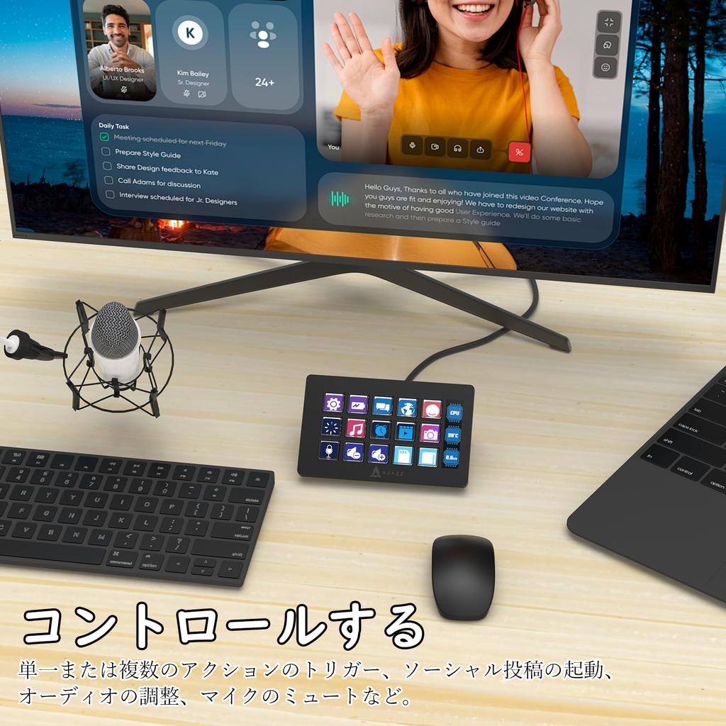 MAMBASNAKE x AJAZZ AKP153 Studio Stream 15 макросов запускают действия с приложениями и программным обеспечением, такими как пользовательская консоль для видеодеки в реальном времени, контроллер, клавиши,