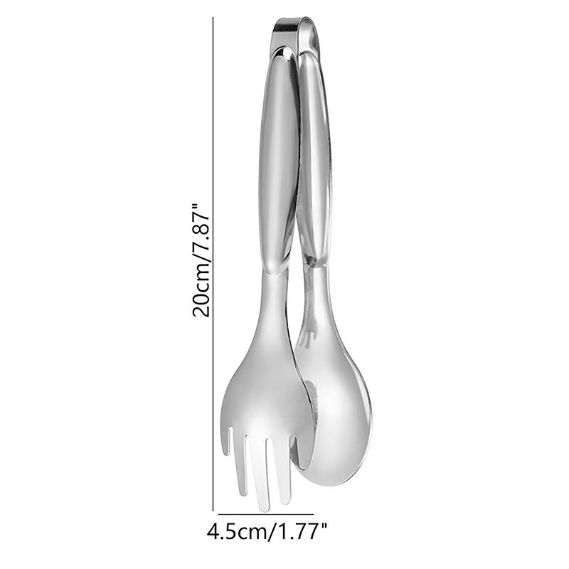 Щипцы для еды из нержавеющей стали, инструменты для приготовления пищи, прочные щипцы для салата, закругленные края, утолщенный зажим для барбекю, зажим для хлеба, стейка, кухонная утварь