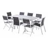 Salon de jardin Ensemble ModuloWood T 4 / 8 + F 4 + C 4 Déco Bois Blanc Wilsa Garden
