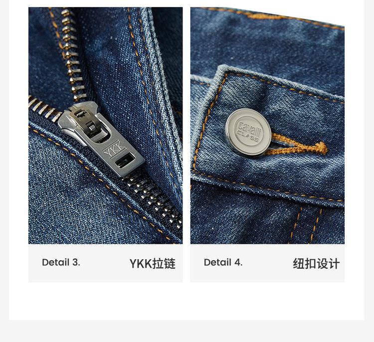 [Versatile, Personalized, Trendy, Versatile] Spring outfit with ripped holes, washed and polished white men's jeans, pants, handsome