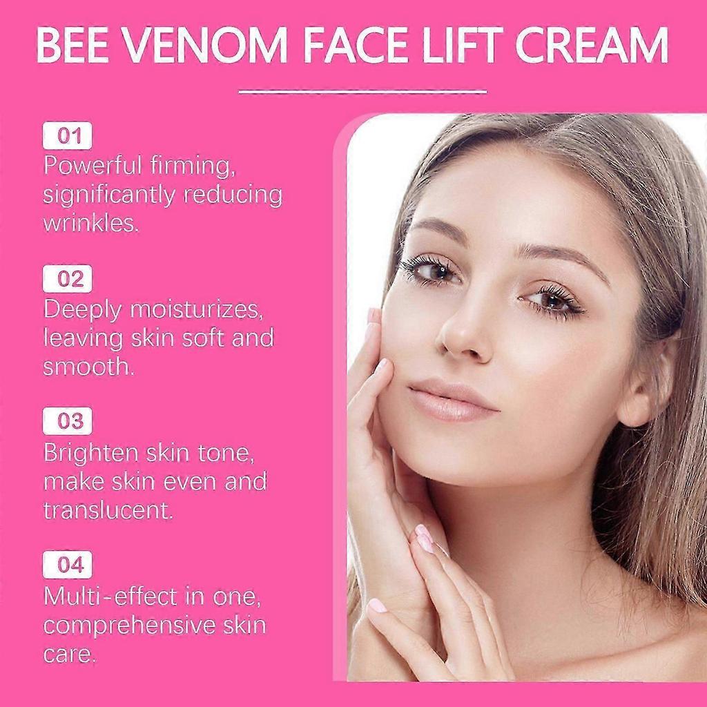 Bee Venom Face Lift Cream Anti-Aging Firming Cream, Bee Venom Skin Firming Wrinkle Reducing Cream, Skin Firming Rejuvenating Cream, Restore Skin Elast