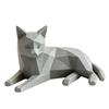 Геометрическая фигурка кошек, напечатанная на 3D-принтере, для декора стола, акцент на столешницу, скульптура животного для полок, журнальных столиков и прикроватных зон