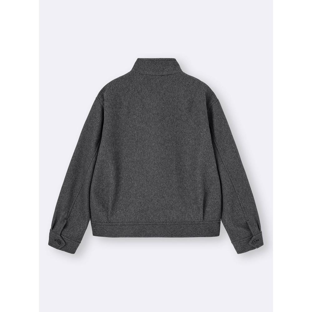 Uniqlo Gu Cozy Melton Stand Zip Up Jacket