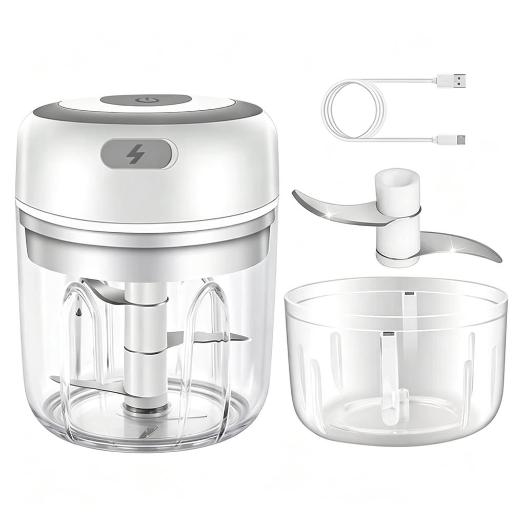 250ml USB Rechargeable Compact Electric Mini Food Processor Portable Grinder For Garlic Onion Vegetables Spices Baby Food Househ 3