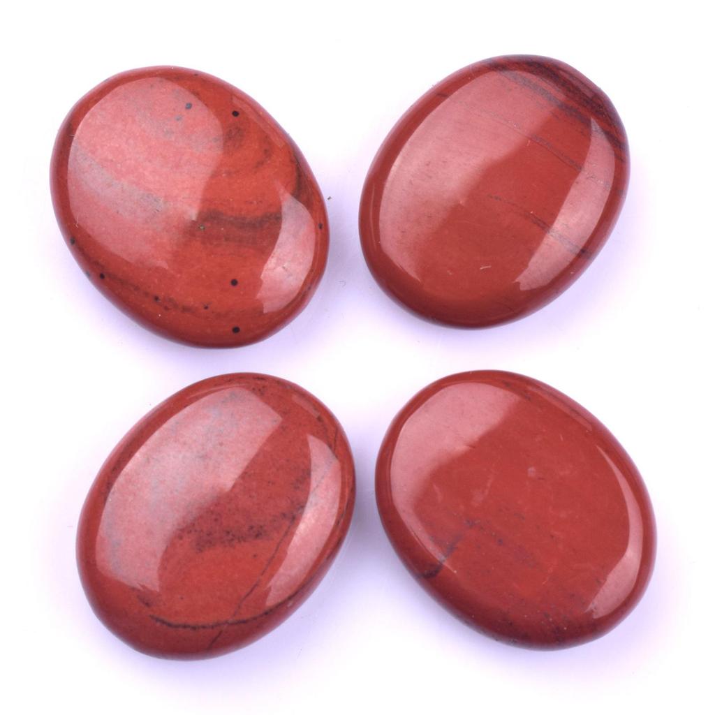 Натуральный кристаллический тальковый камень 20 мм, овальный массажный камень – набор из шести штук