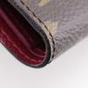 Louis Vuitton Portefeiulle Victorine Tri-fold Wallet M41938 Fuchsia Monogram Fuchsia Wine-red Monogram Canvas Women Used
