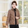 Large size light and thin new fashion stand-up collar solid color cotton-padded jacket femininity mother warm down cotton jacket cotton-padded jacket