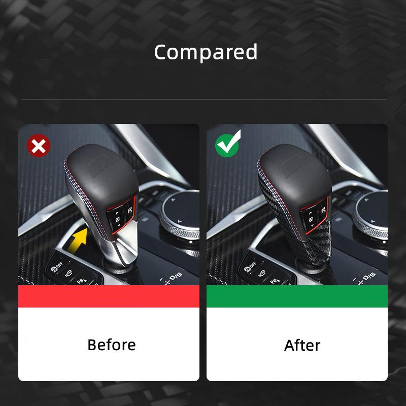 Carbon Fiber Gear Shift Knob Panel Decorative Car Interior Retrofitting Accessories For BMW M2 M3 M4 X3M X4M M5 X5M X6M M8