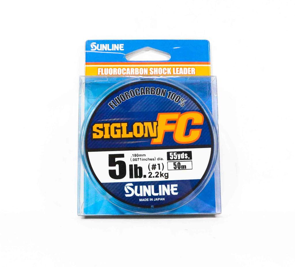 Sunline Фторуглеродный лидер Siglon FC 100% 50 м 5 фунтов Диаметр 0,18 мм (8258)