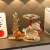 Home Living Room Porch Decoration Pieces Charm Cat Tray Entry Key Storage Ornaments Gift Idea