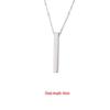 Customizable 3D Mirrored Stainless Steel Cylinder Necklace