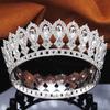 Vintage Baroque Queen King Tiaras and Crowns for Bridal Wedding Tiara Prom Birthday Crown Round Diadem Hair Jewelry Gift