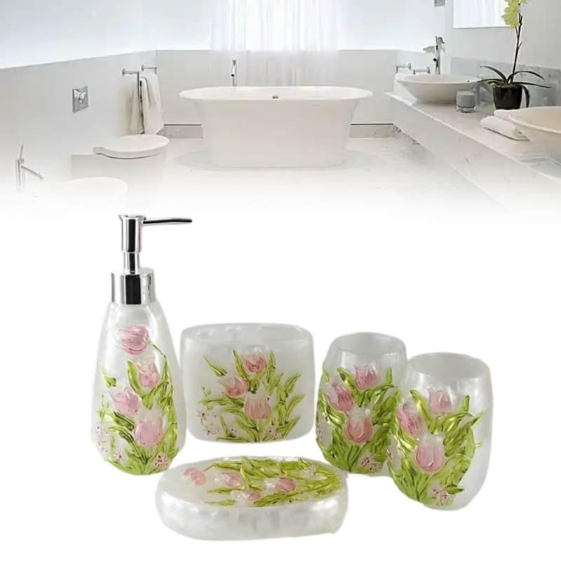 Patterned Flower Bathroom Lotion Storage Bottle Hand Sanitizer Bottles Gift