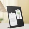 L-Shaped Metal Memo Board Magnetic Surface Desktop Display Stand for Notes Photos Multi-Purpose Organizer for Office Home Use