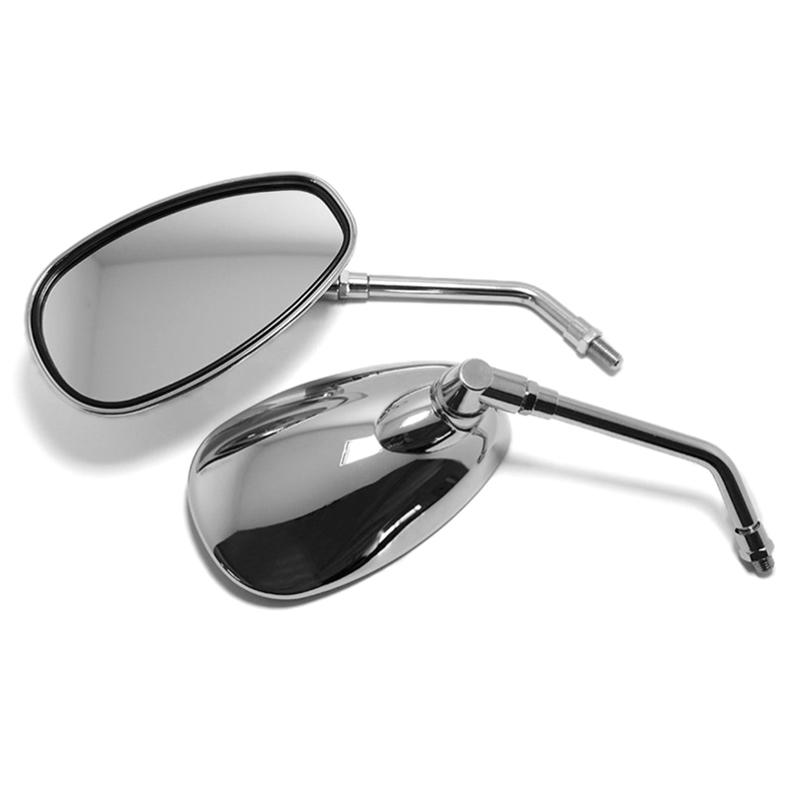 Универсальные 10мм хромированные зеркала заднего вида мотоцикл мотокросс скутер электровелосипед гоночный мотоцикл боковое зеркало аксессуары для обзора сзади
