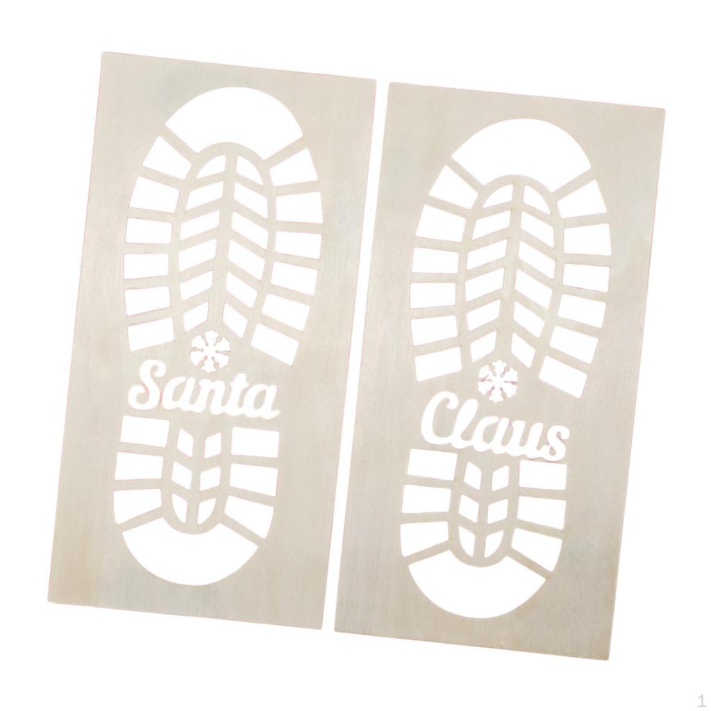 Рождественский трафарет для рисования Санта-Клауса, креативные полые ботинки