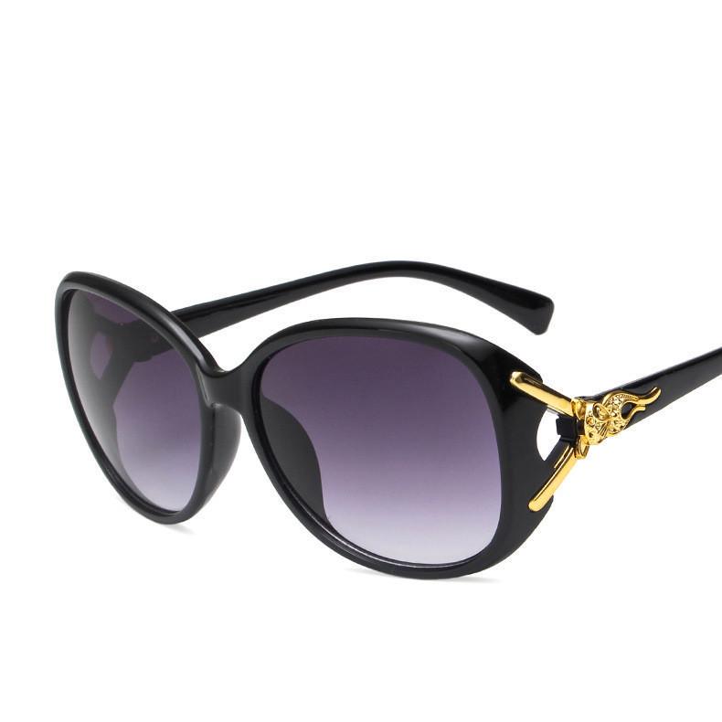 Солнцезащитные очки большого размера, уличные, винтажные, с украшением в виде лисы, поляризационные женские классические солнцезащитные очки в стиле ретро, ​​UV400, нежные ювелирные изделия