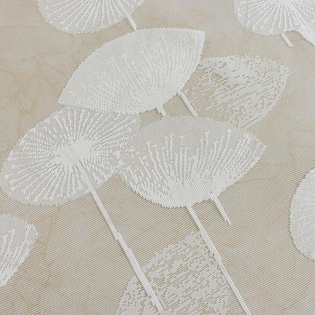 Белые жаккардовые кружевные шторы с & полупрозрачной приватностью - Дизайн с цветочным листом, оконные драпировки для гостиной, спальни, столовой - Легкая в уходе ткань