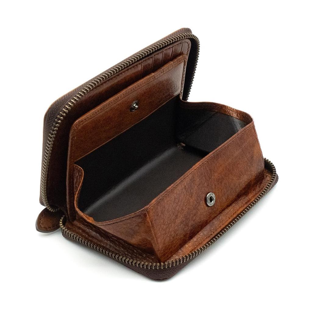 Бумажник бифолд Lagard Aoki Kaban с молнией и отделением для монет, кожа G3, натуральная кожа коровы, мужской, деловой, подарок, нет. 5190 ([50] Коричневый)