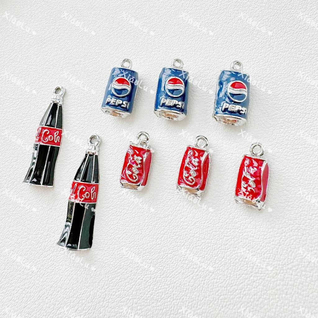 Ручная работа, сплав, капающее масло, кулон-шарм в виде банки Coca-Cola для браслетов и ожерелий