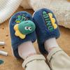 Детские мультяшные тапочки Мягкая подошва Милые тапочки Динозавр Теплые детские хлопковые тапочки Детская обувь для девочки Zapatos Niña