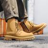 Men's shoes high-top Martin boots men's autumn retro tooling shoes British platform trendy big yellow boots 3309-J