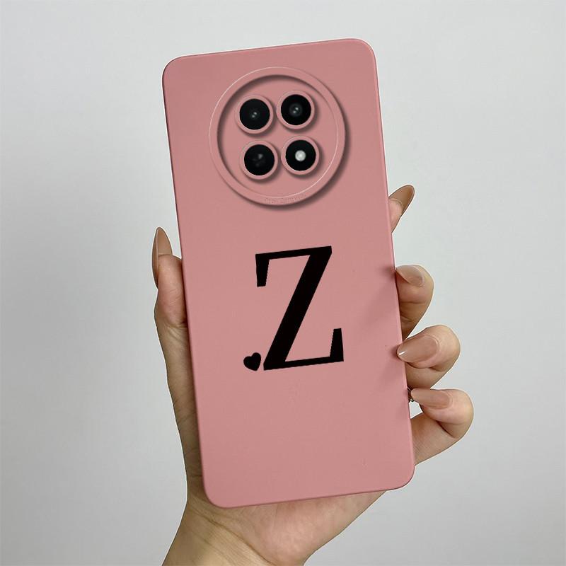 For Realme 12 5G Case Realme 12X 5G Phone Case realme12 realme12x Cover Cute Initial Letters Skin Matte Soft Shockproof Cover