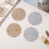 Coaster Easy To Clean Dining Table Protector Pad Heat Resistant Flower Shape Cup Mat for Home Kitchen